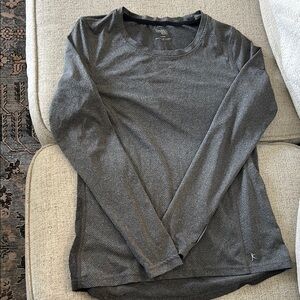 Gray Long Sleeve Top